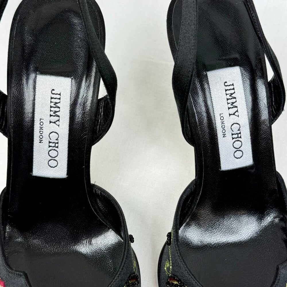 New! Stunning Jimmy Choo Ornate Embroidered and Beaded SlingBacks, US Size 7 - Picture 8 of 9